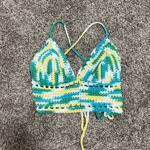 crochet halter top SIZE SMALL